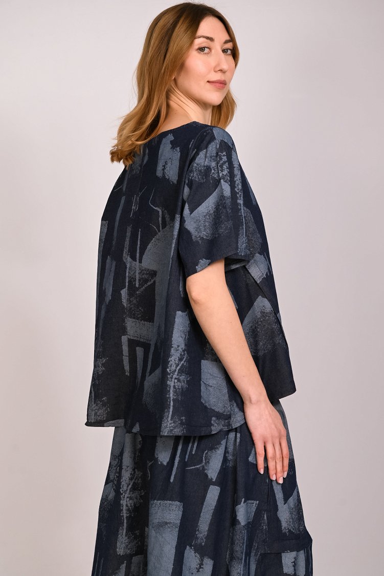 Μπλούζα jean με σχέδια