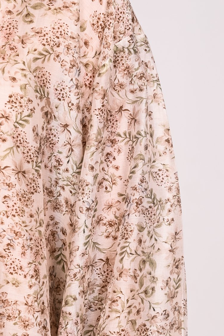 Μπλούζα tencel floral με κουμπιά