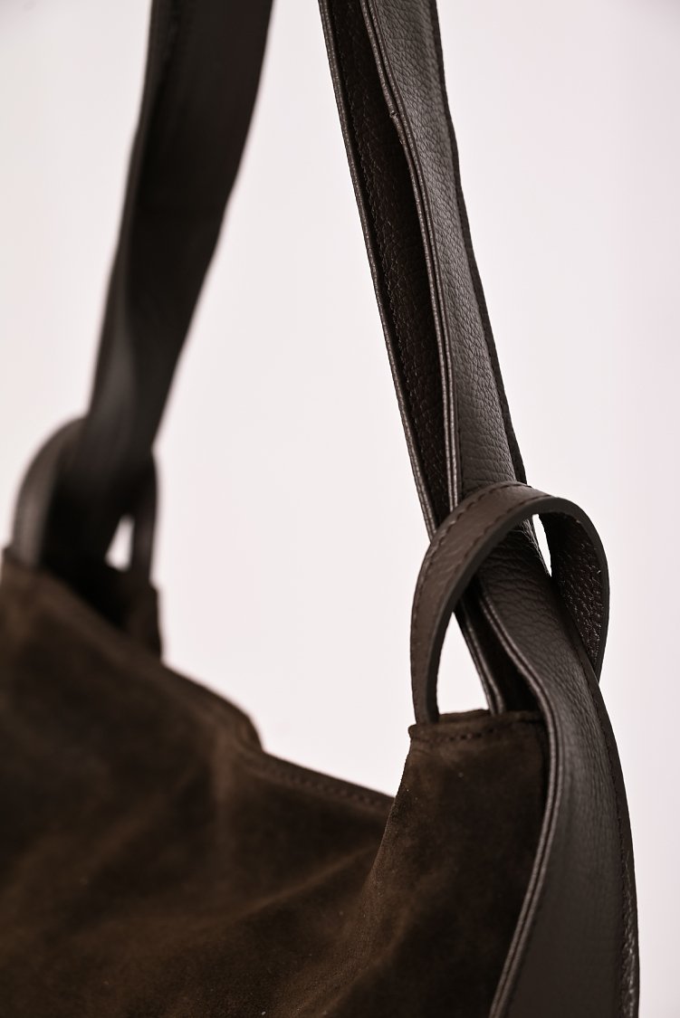Backpack δερμάτινο-σουέτ