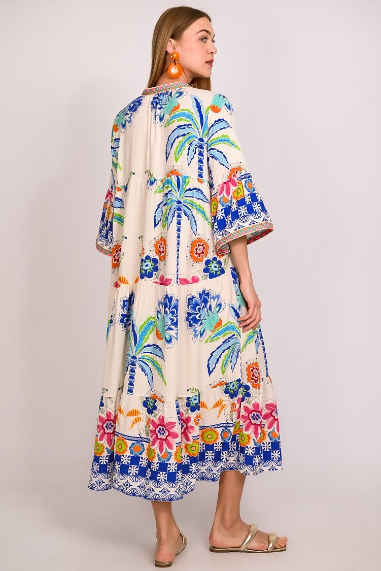 Φόρεμα boho εμπριμέ με λουλούδια