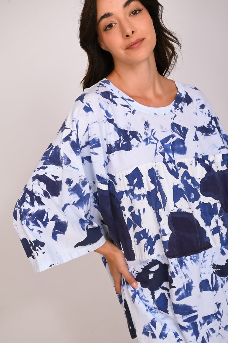 Μπλούζα unisex διπλό ύφασμα ξεβαμμένη