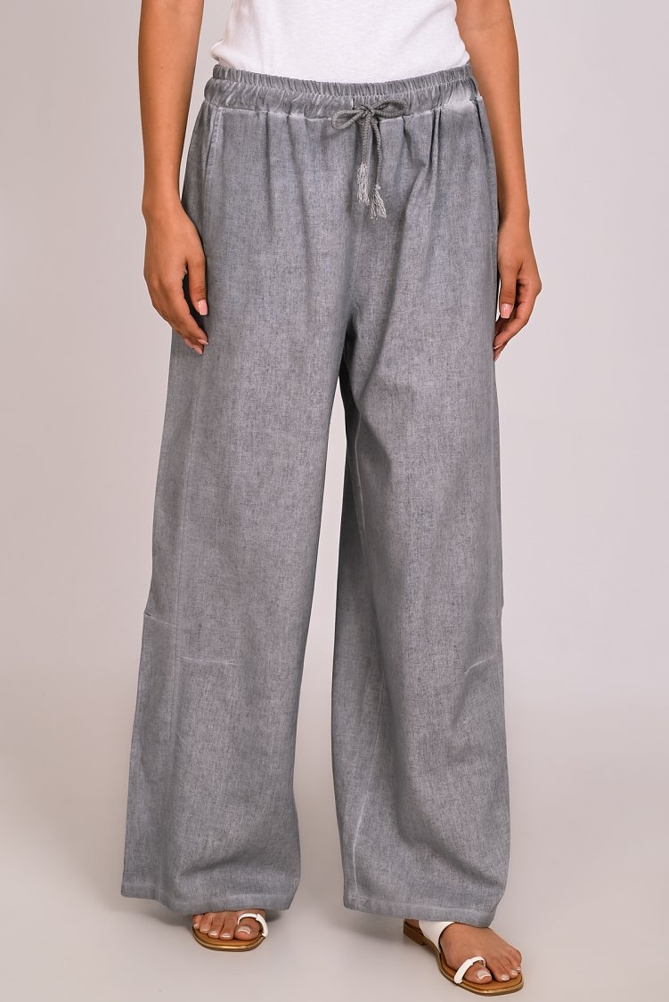 Παντελόνα με λάστιχο και κορδόνι