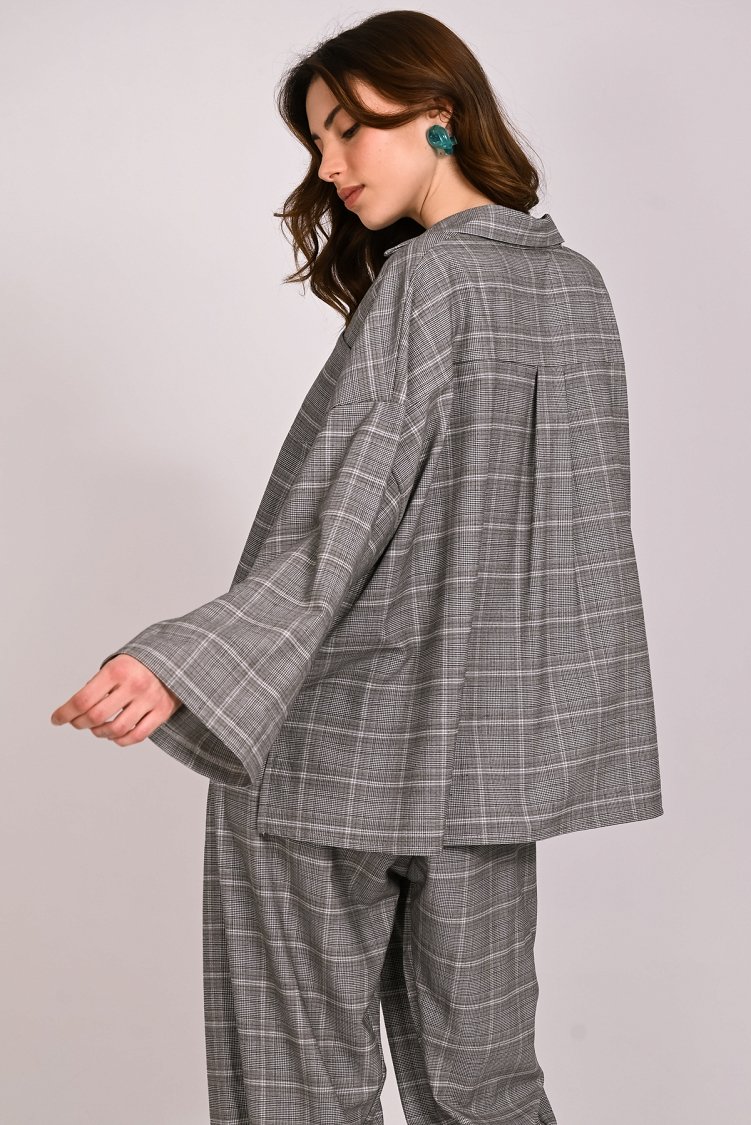 Σακάκι καρό oversized