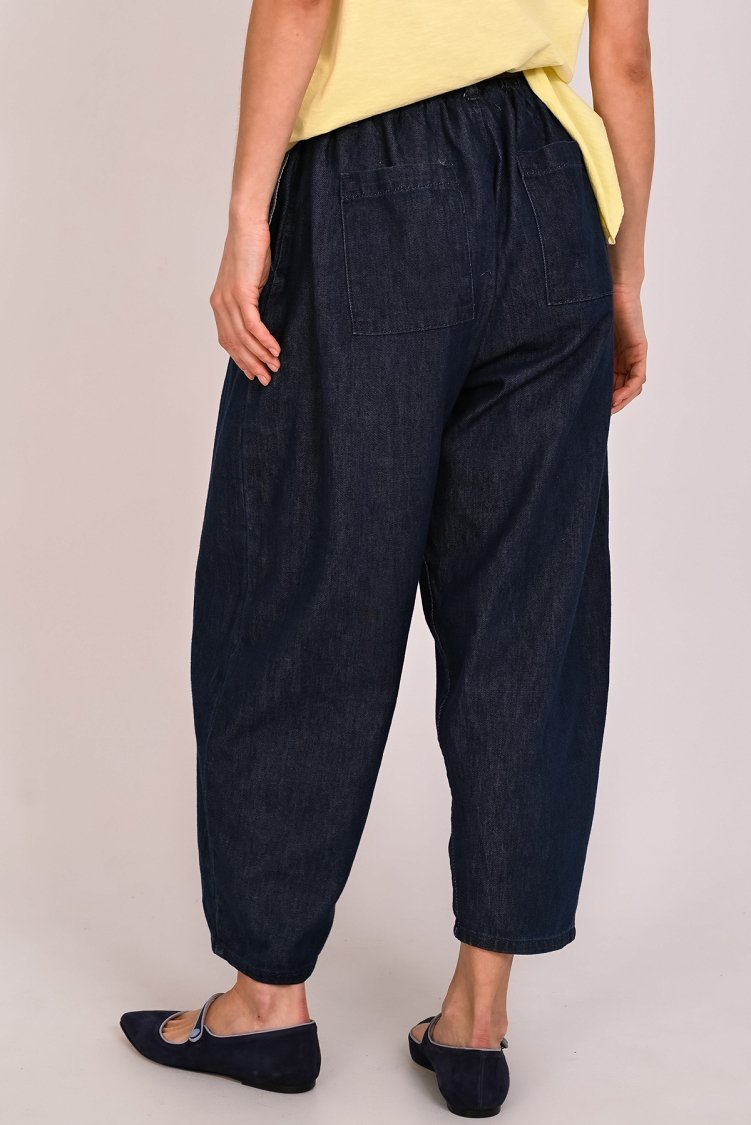Παντελόνι jean barrel με ζωνάκι