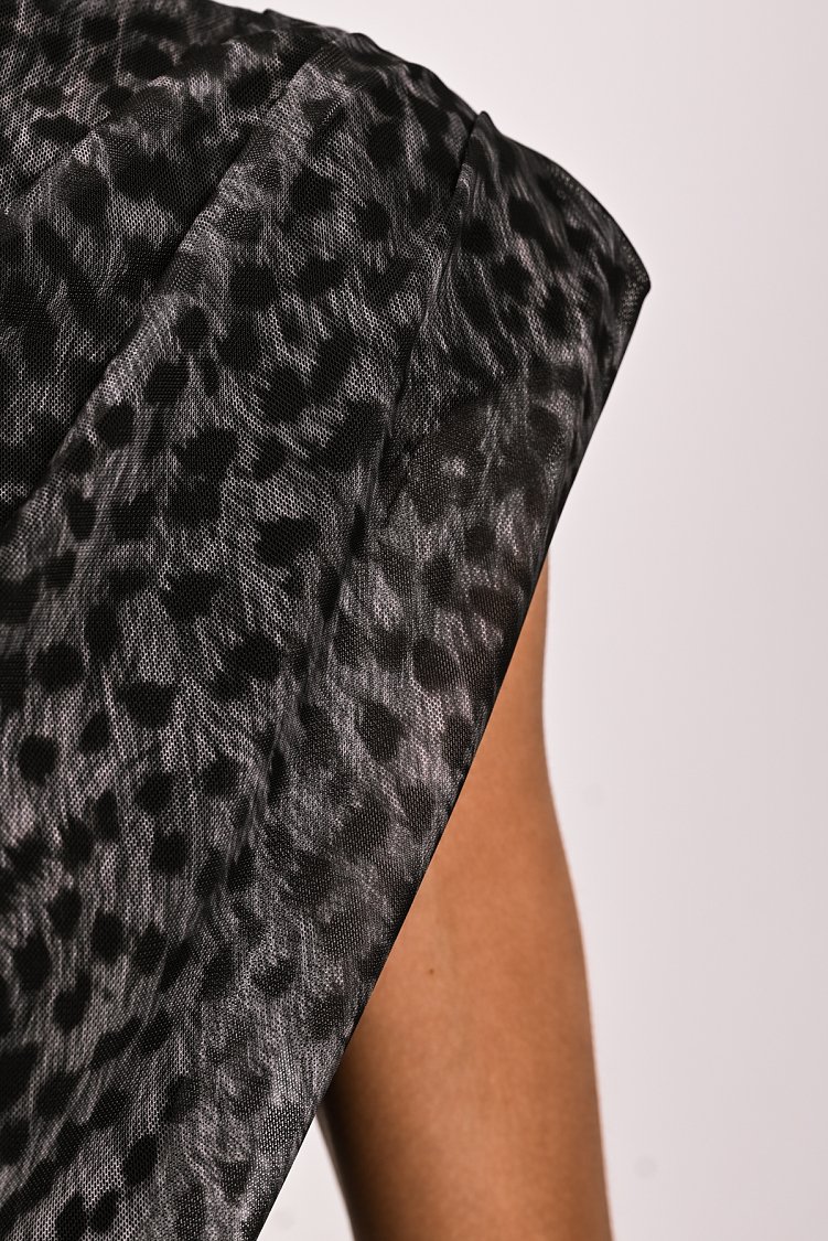 Μπλούζα αμάνικη animal print