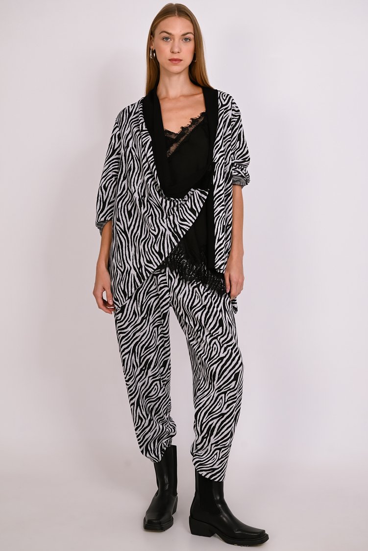 Ζακέτα animal print με μύτες
