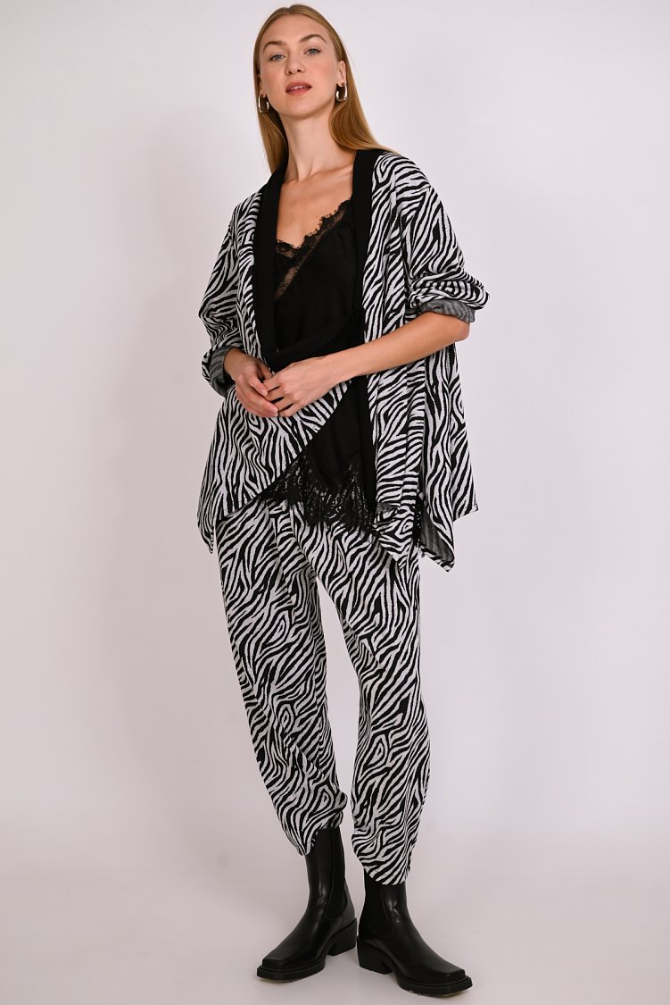 Ζακέτα animal print με μύτες