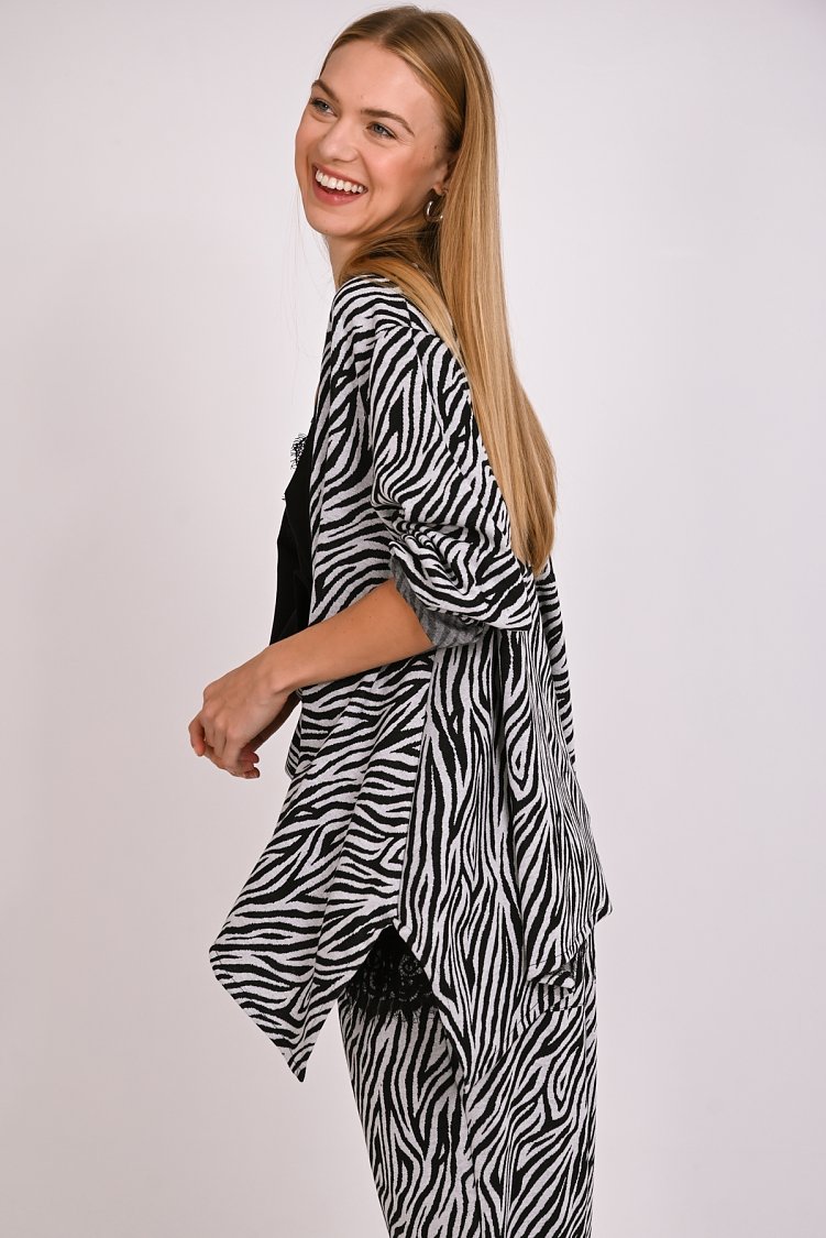 Ζακέτα animal print με μύτες