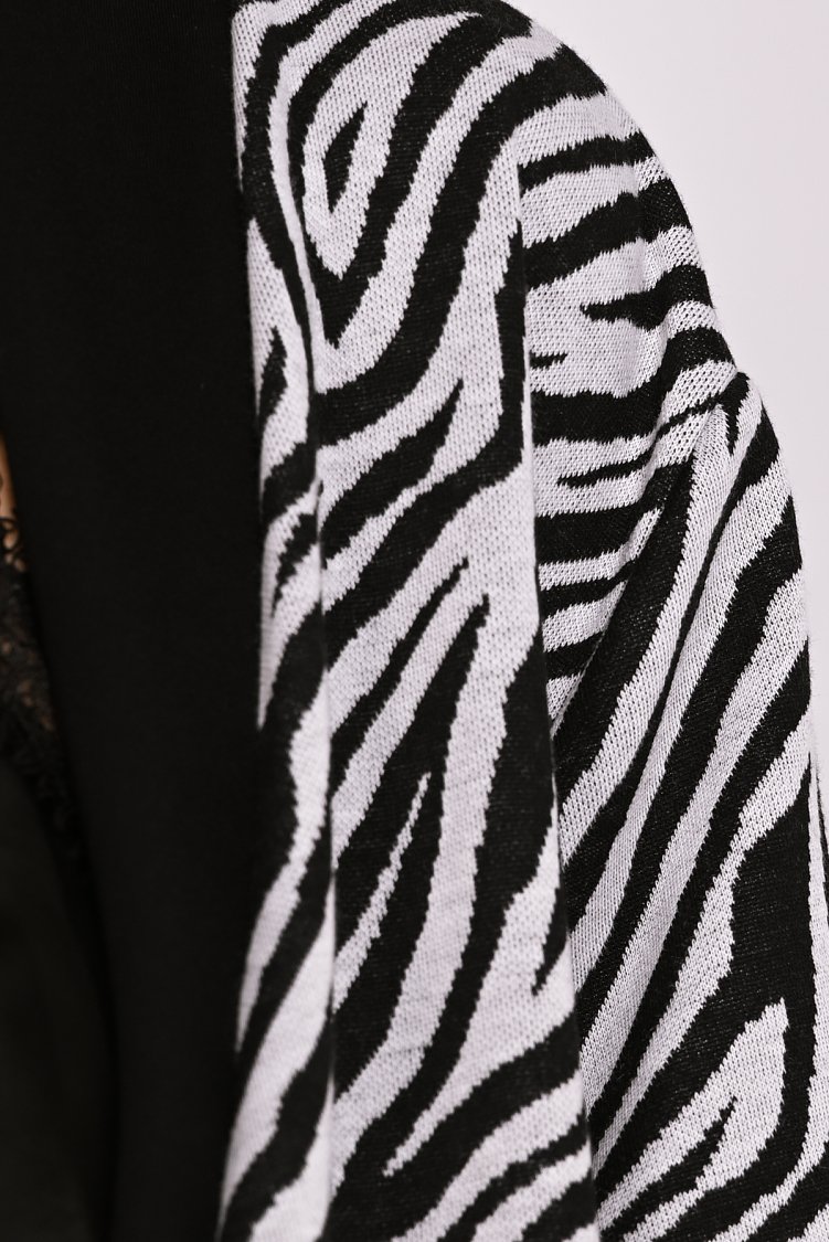 Ζακέτα animal print με μύτες