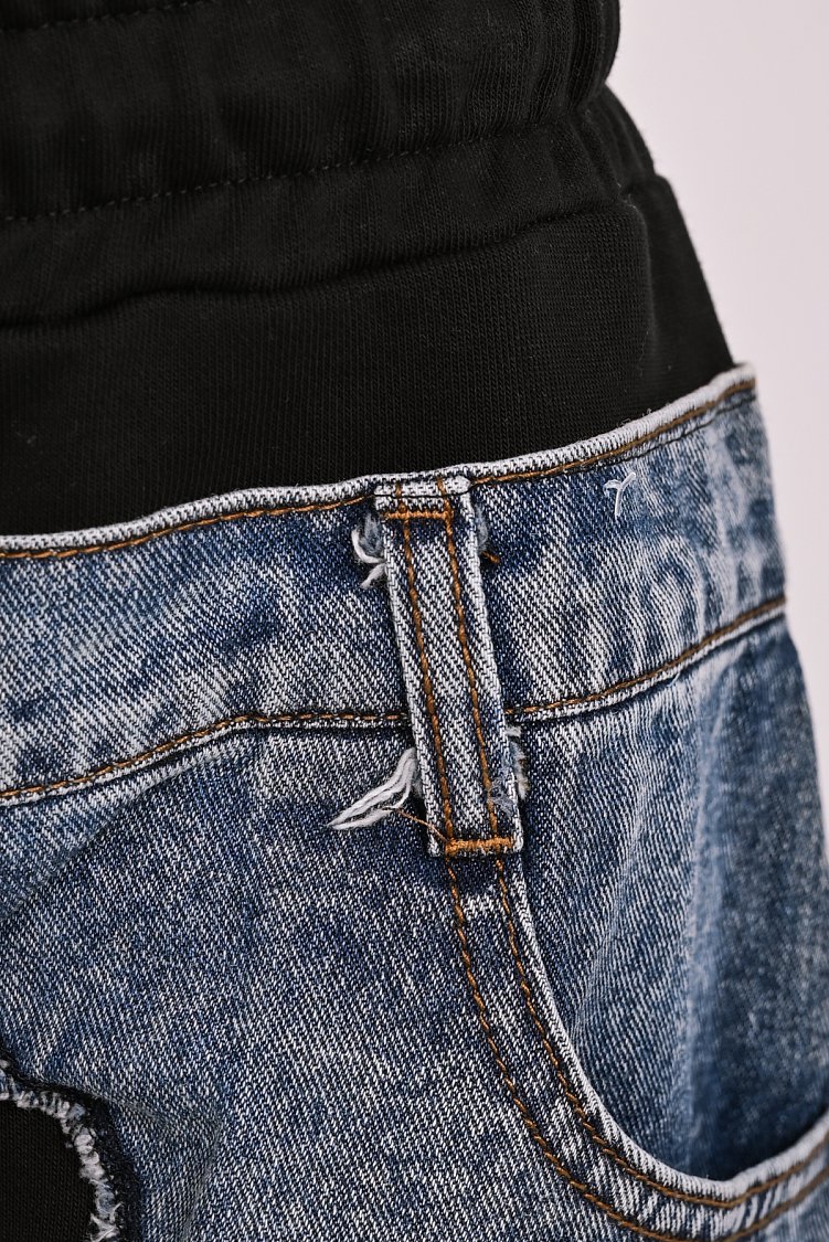 Παντελόνι φούτερ με jean patches