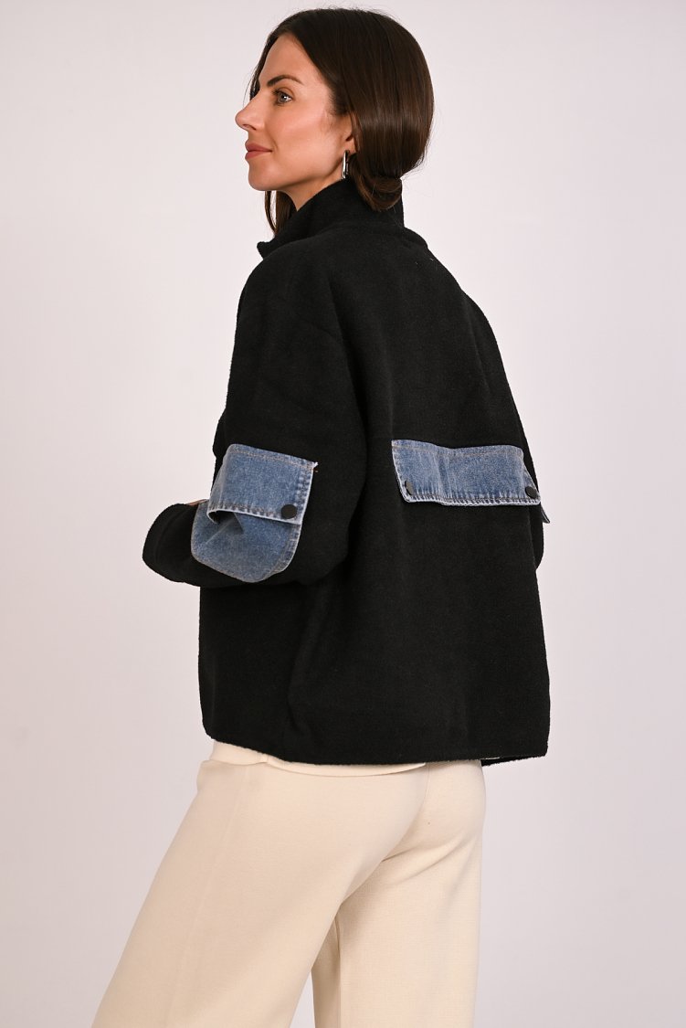 Bomber με jean λεπτομέρειες