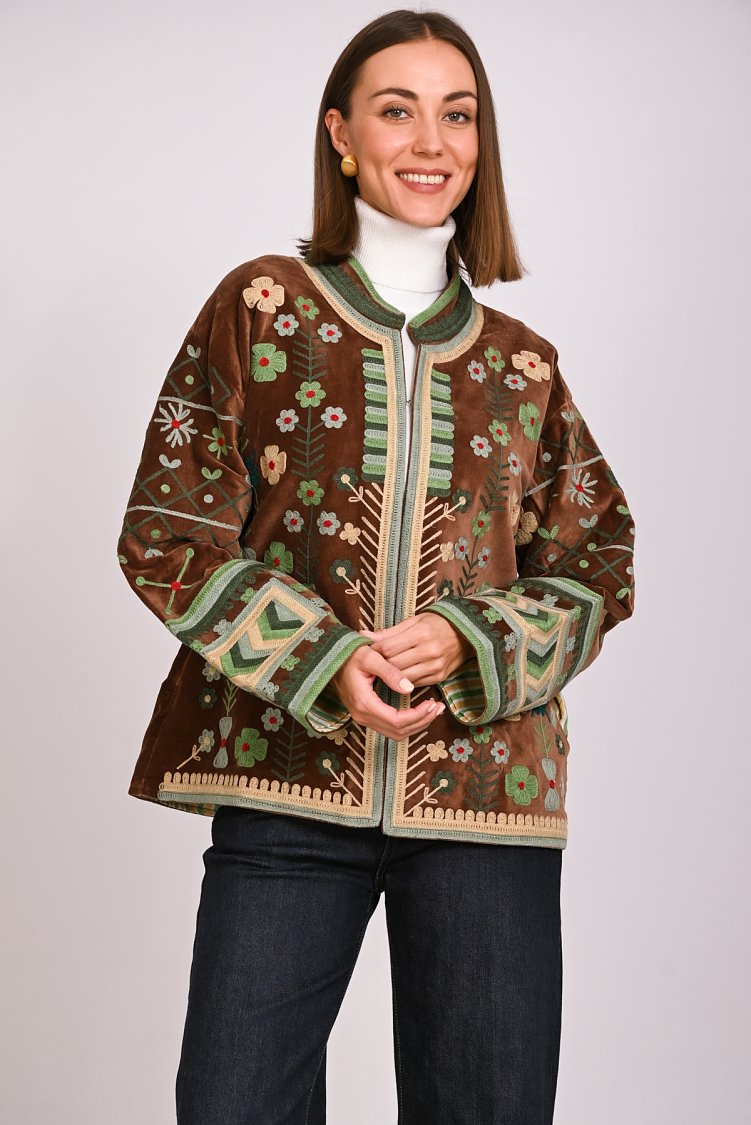 Suzani velvet jacket