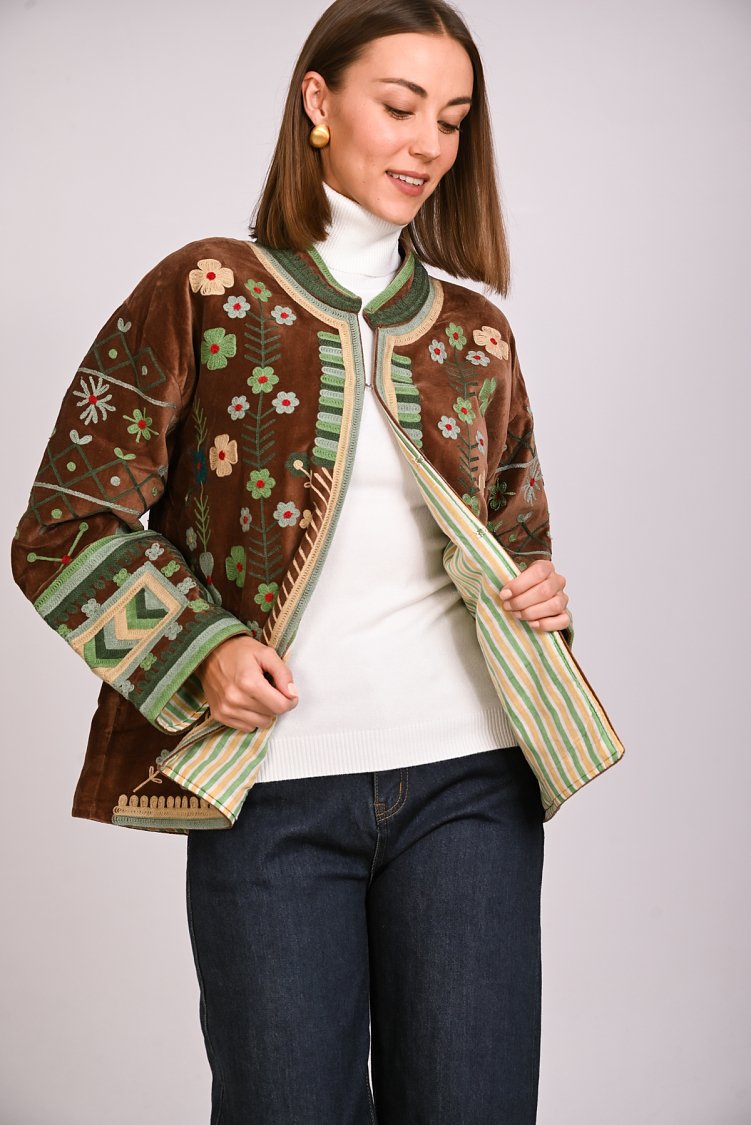 Suzani velvet jacket