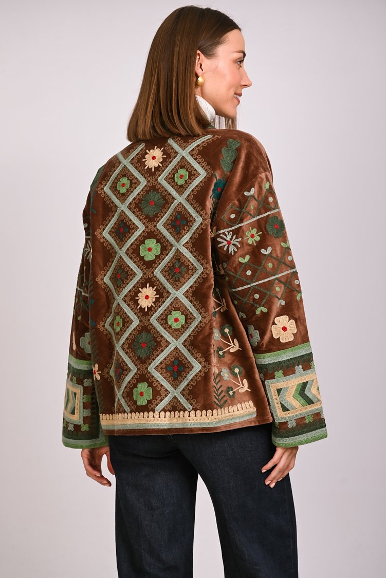 Suzani velvet jacket