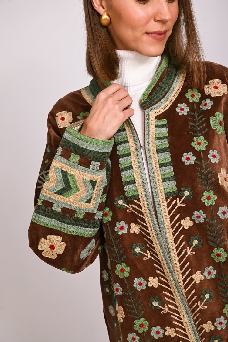 Suzani velvet jacket