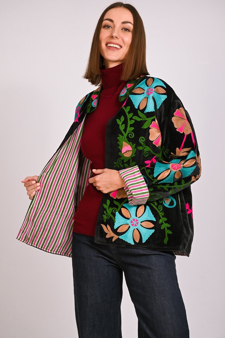 Suzani velvet jacket