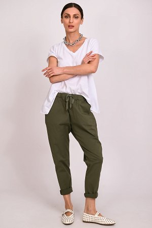 Παντελόνι με λάστιχο και κορδόνι στη μέση