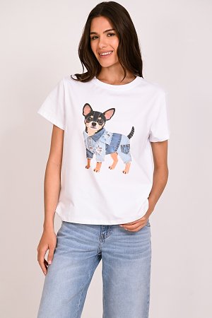T-shirt στάμπα σκύλος