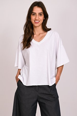 Μπλούζα κοντομάνικη με V rib
