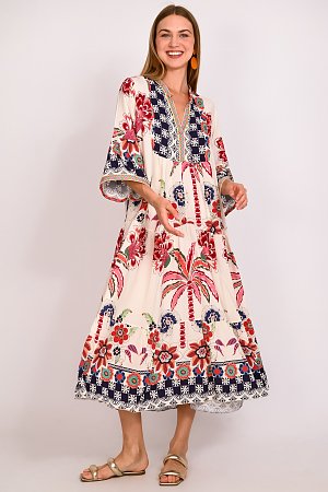 Φόρεμα boho εμπριμέ με λουλούδια