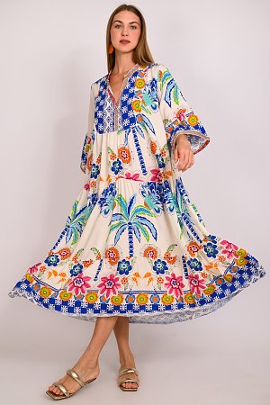 Φόρεμα boho εμπριμέ με λουλούδια