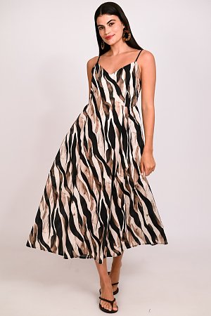 Φόρεμα ethnic print με τιραντάκι