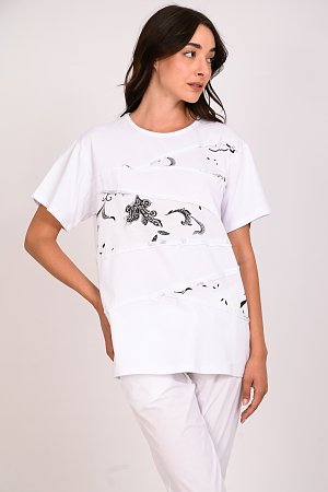 Μπλούζα unisex  με διαγώνια εξώραφα