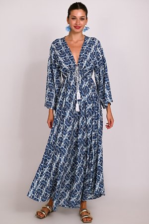 Φόρεμα boho με κορδόνι
