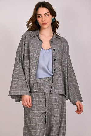 Σακάκι καρό oversized