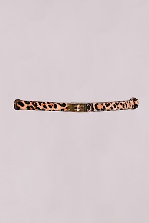 Ζώνη δερμάτινη animal print