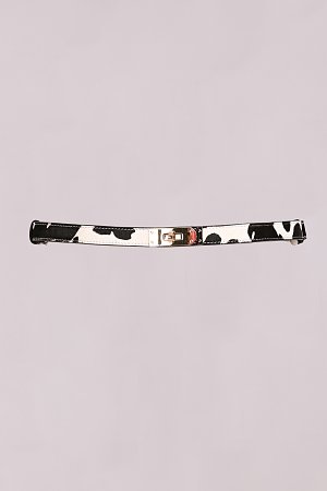 Ζώνη δερμάτινη animal print