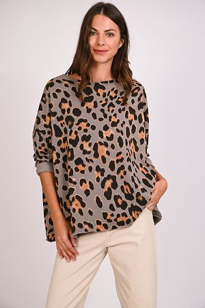 Μπλούζα φούτερ animal print
