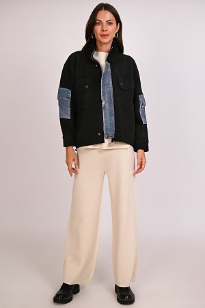 Bomber με jean λεπτομέρειες