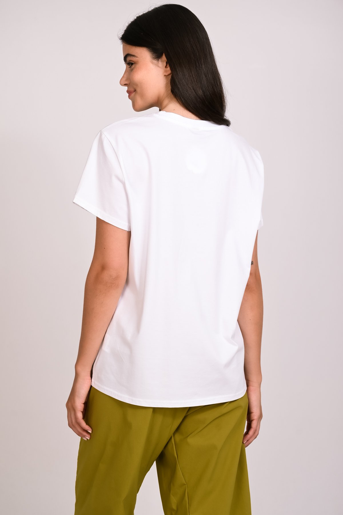 T-shirt με στάμπα γάτα στο μπάνιο