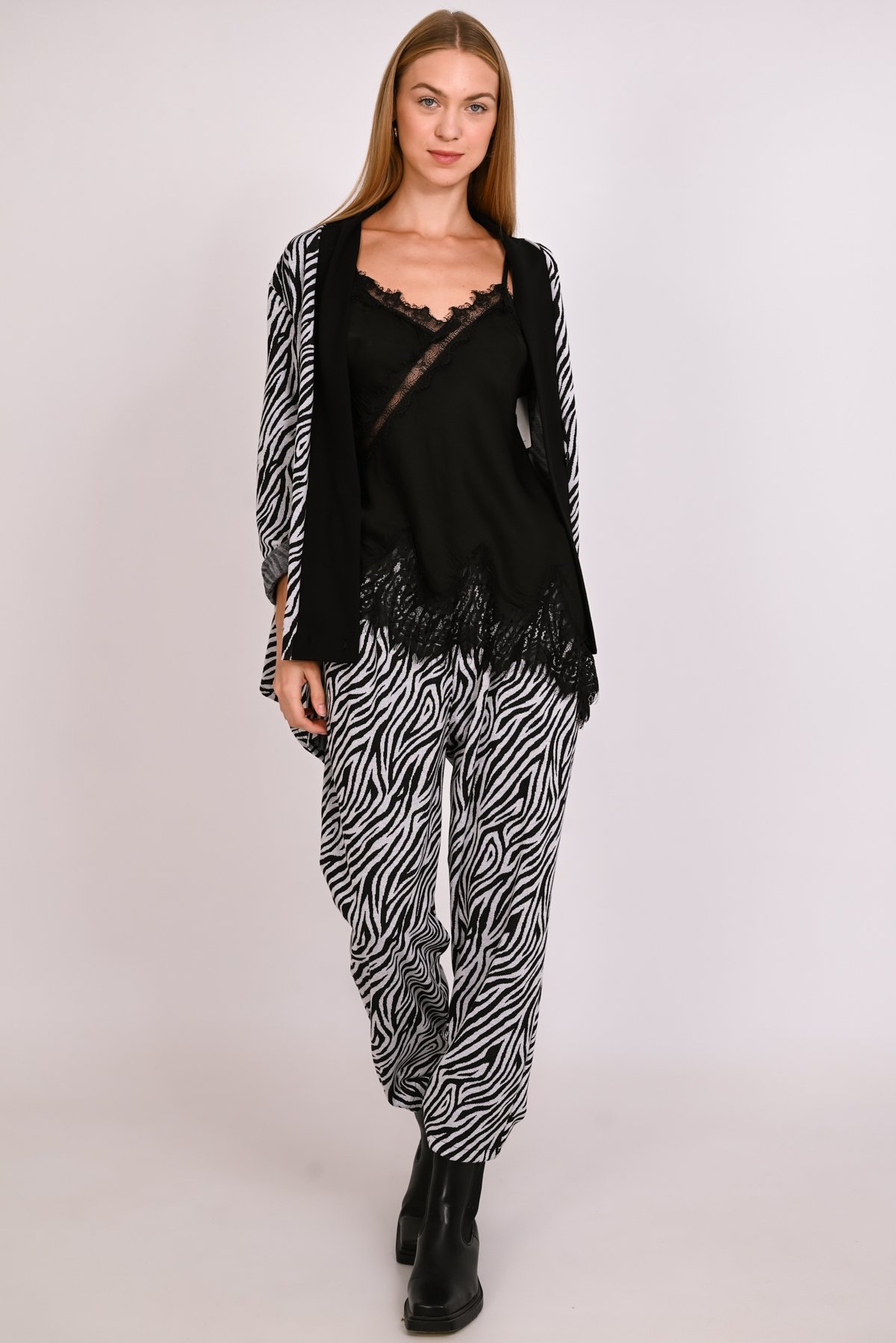 Παντελόνι animal print με λάστιχο
