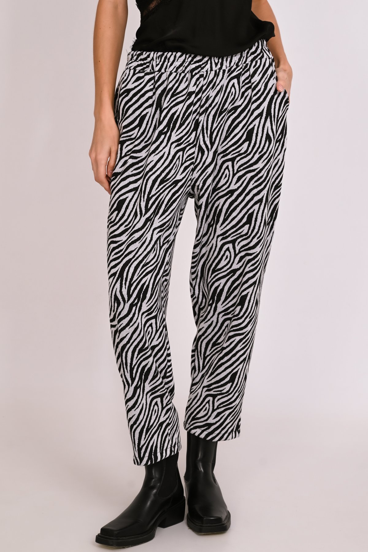 Παντελόνι animal print με λάστιχο