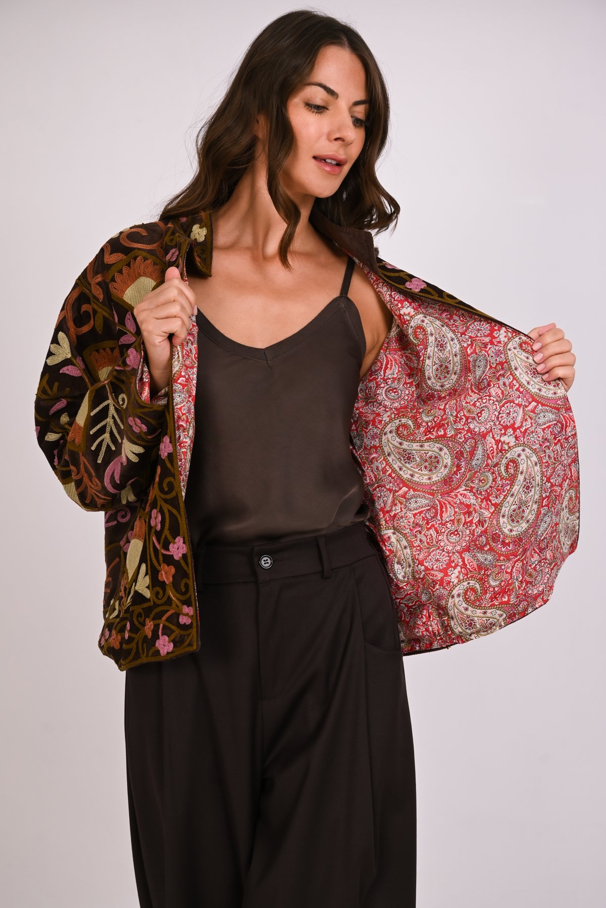 Suzani velvet jacket