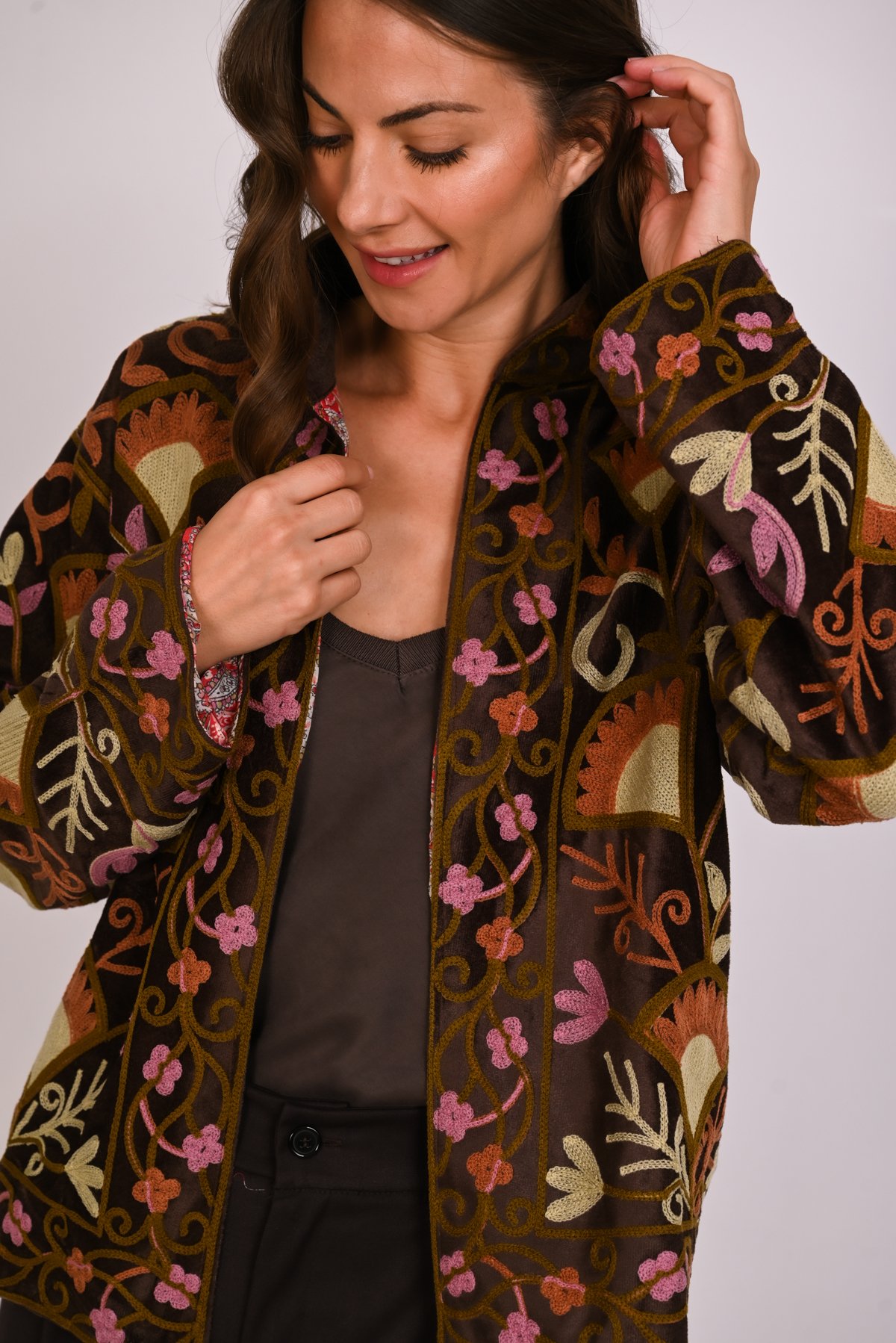 Suzani velvet jacket