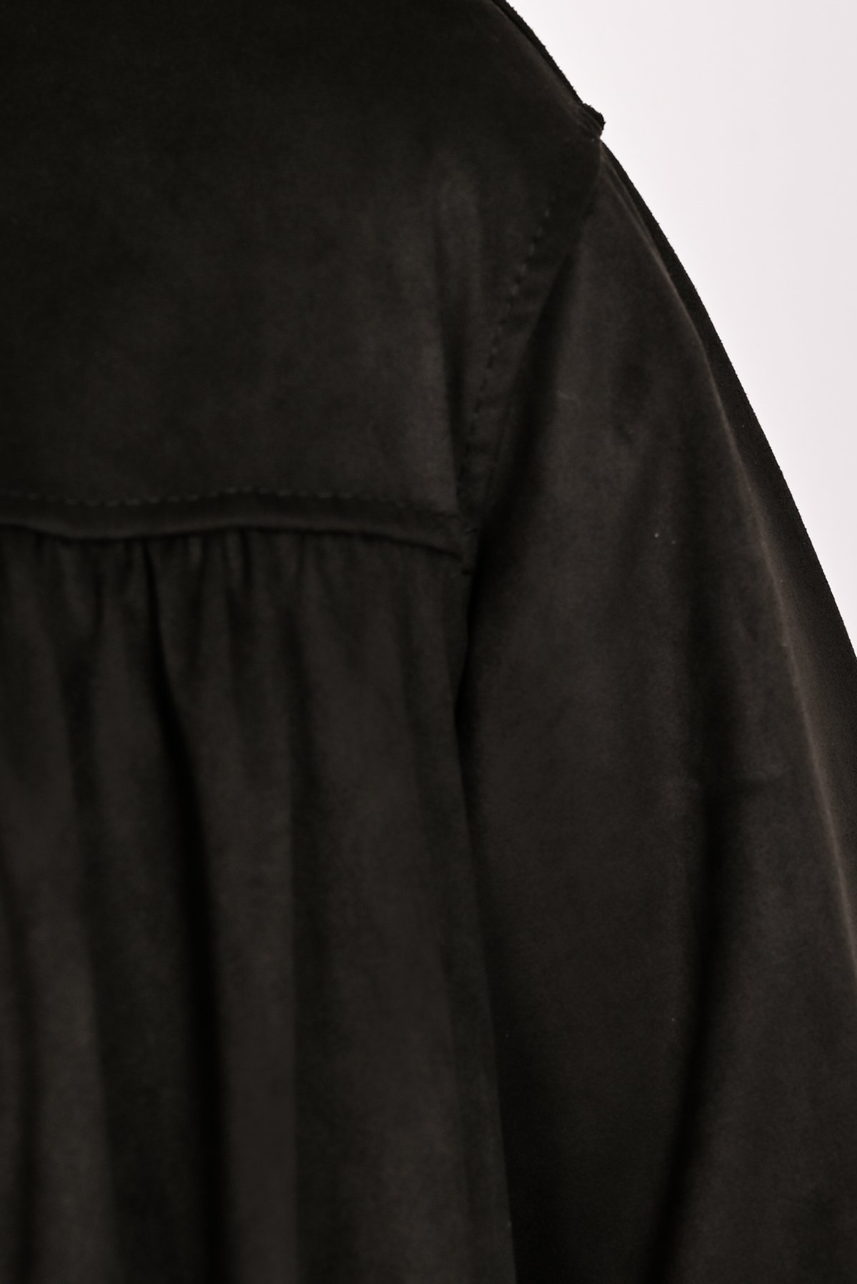 Bomber suede με balloon μανίκια