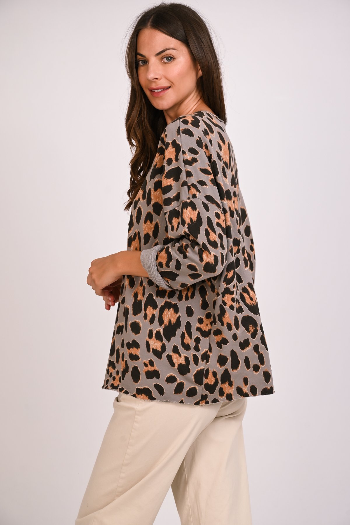 Μπλούζα φούτερ animal print