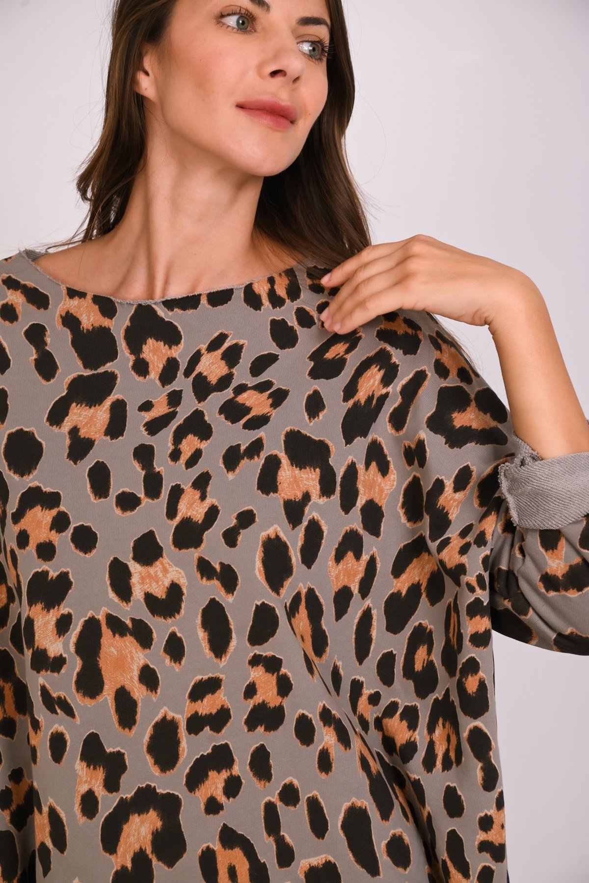 Μπλούζα φούτερ animal print
