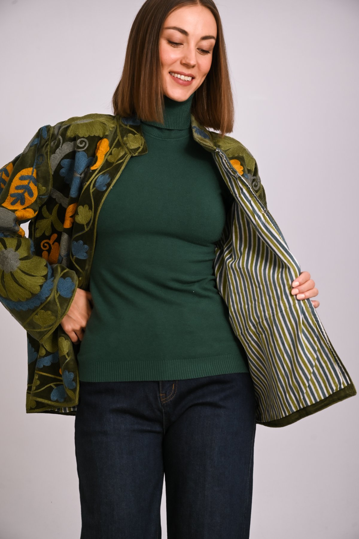 Suzani velvet jacket