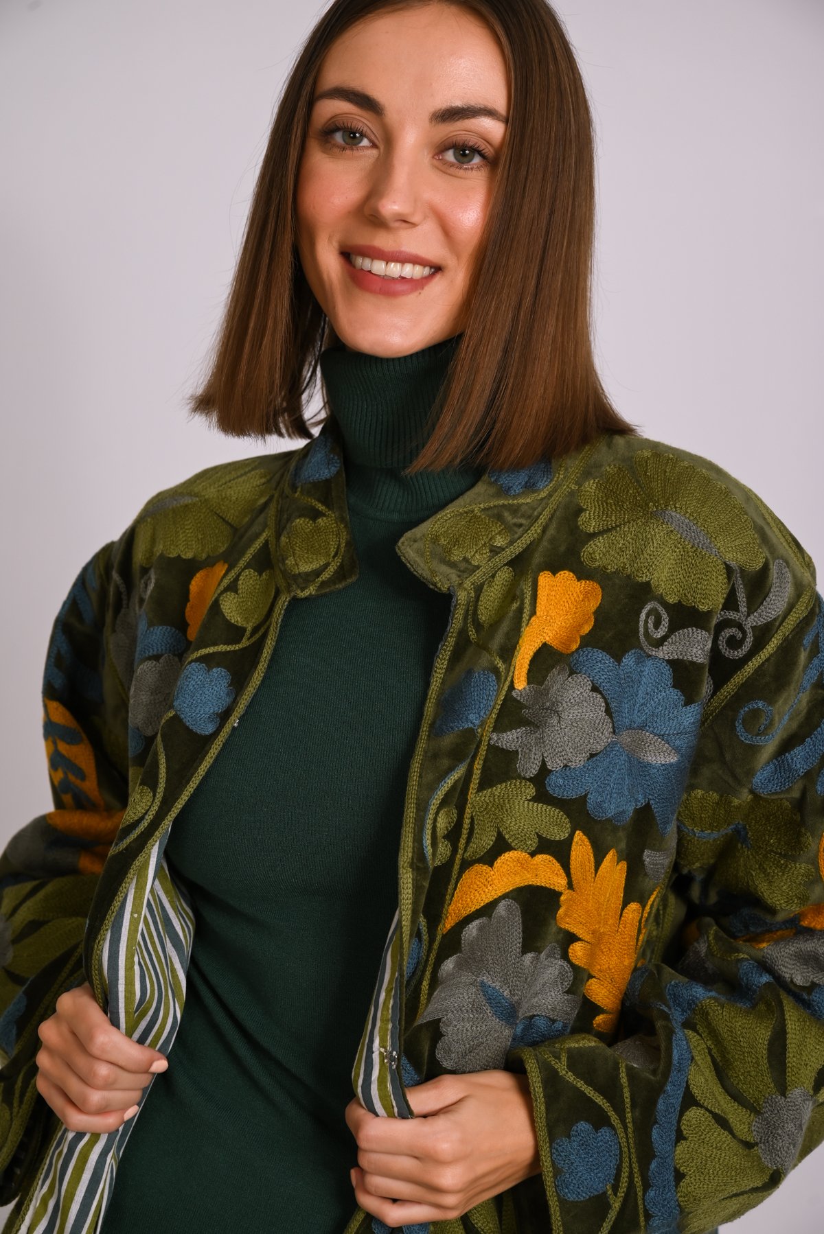 Suzani velvet jacket