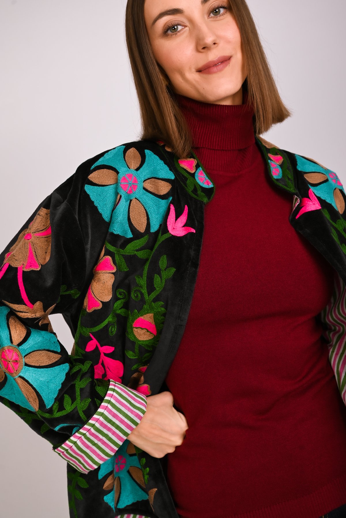 Suzani velvet jacket